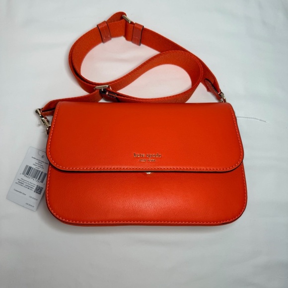 kate spade Handbags - Kate Spade buddie smoth leather fun orange deep Crossbody Bag